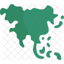 Asia Map  Icon