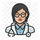 Asian Doctor Female  Icon