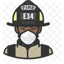 Avatar Firefighter Black Icon