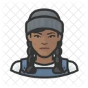 Asian Female Fisher  Icon