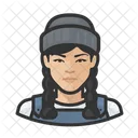 Asian Female Fisher  Icon