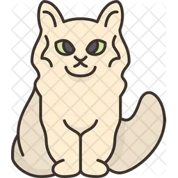 Asian Longhair Cat  Icon