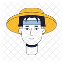 Asian man in hat  アイコン