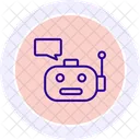 Icono De Circulo De Color Del Asistente De Bot Icono