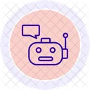 Icono De Circulo De Color Del Asistente De Bot Icono