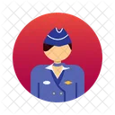 Asistente De Vuelo Azafatas Avatar Icon