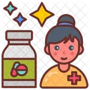 Asistente Medico Atencion Al Paciente Medicamentos Icono