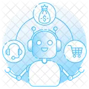 Asistente De Robot Ayudante De Robot Exoesqueleto Icono