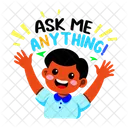 Ask Anything Confident Prepared Icon