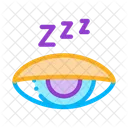 Asleep Closed Concept Icon