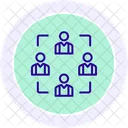 Icono De Linea De Trabajo En Equipo De Asociacion Icono