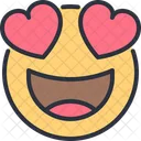 Emoji Asombrado Enamorado Icono