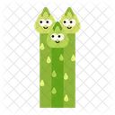 Character Asparagus Happy Icon