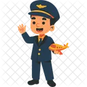 Pilot Kid Aviation Icon