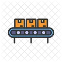 Assembly Line Manufacturing Factory Icon