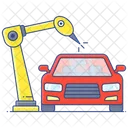 Production Line Assembly Line Assembly Car Icon