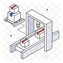 Automated Packaging Assembly Line Production Line Symbol