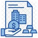 Paper Hand Building Icon