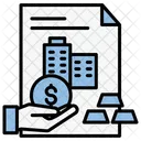 Paper Hand Building Icon