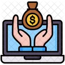 Asset Management Laptop Money Bag Icon