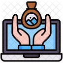 Asset Management Laptop Hand Icon