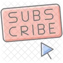 Subscribe Icone De Cor Linear Incrivel Ícone