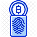 Assinatura Digital Assinatura De Criptomoeda Impressao Digital Ícone