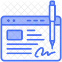 Assinatura Eletronica Assinatura Eletronica Assinatura Digital Ícone