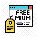 Freemium On Line Assinatura Ícone