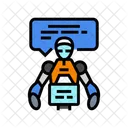 Social Robo Assistente Ícone