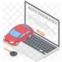 Assurance Auto En Ligne Protection Auto En Ligne Assurance En Ligne Icône