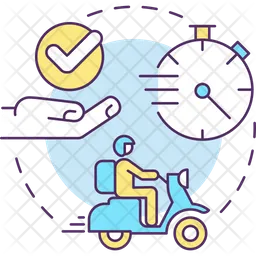 Assured and speedy delivery  Icon