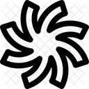 Asterisco Espiral Explosion Icono