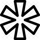 Asterisk Outburst Neubrutalism Icon