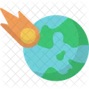 Asteroid Space Rock Meteor Icon