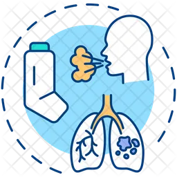 Asthma and tuberculosis  Icon