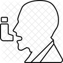 Asthme Respiration Inhalateur Icône