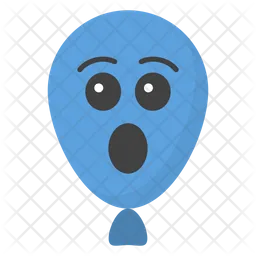 Astonished Balloon Emoji Icon