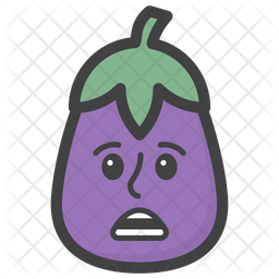 Astonished Brinjal Emoji Icon