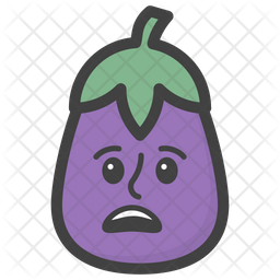 Astonished Brinjal Emoji Icon