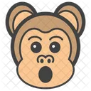 Astonished Monkey Face Emoji Emoticon Icon