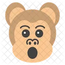 Astonished Monkey Face Emoji Emoticon Icon