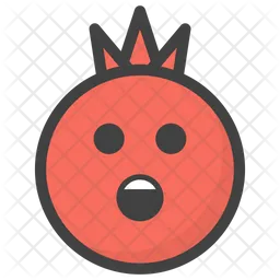 Astonished Pomegranate Emoji Icon