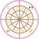 Astrology Wheel Horoscope Zodiac Chart Icon