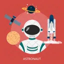 Astronaut Galaxy Education Icon