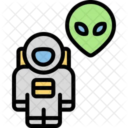 Astronaut And Alien  Icon