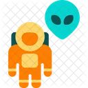 Astronaut And Alien  Icon