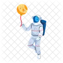 Astronaut Balloon Cosmonaut Space Scientist Icône