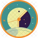 A Cool Astronaut Badge Icon Outer Space This Icon Will Surely Give Your Taste Of A Fun Life Icon