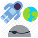 Astronaut Future Planet Icon